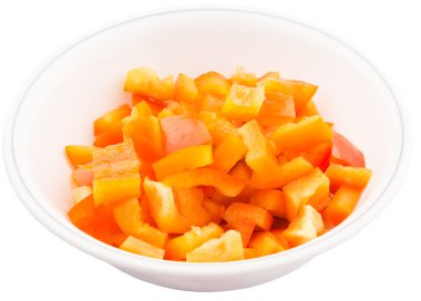 doğranmış portakal capsicums