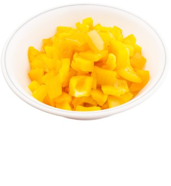 kıyılmış sarı capsicums