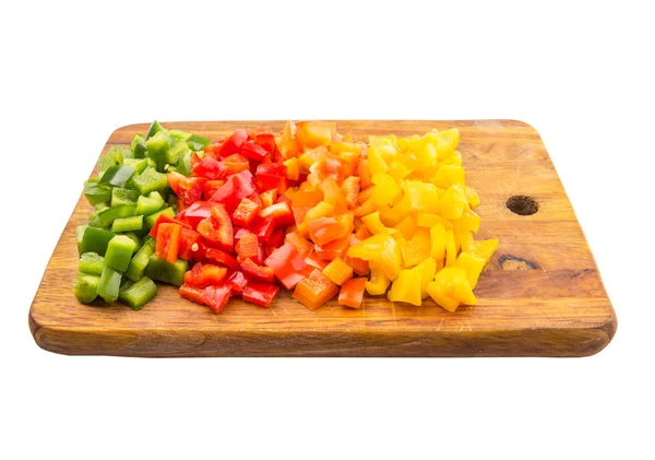 Colorful Chopped Capsicums — Stock Photo, Image