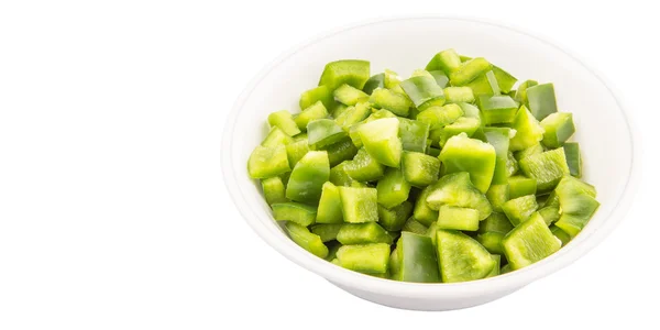 Chopped Green Capsicums — Stock Photo, Image