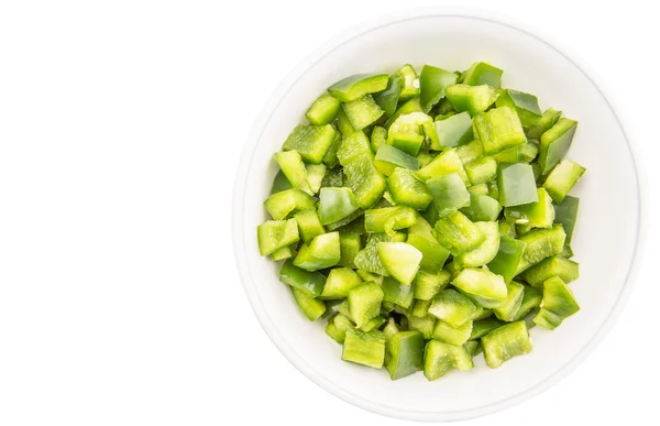 Chopped Green Capsicums — Stock Photo, Image