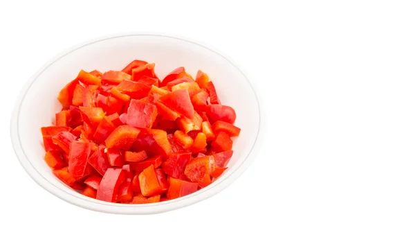 Chopped Red Capsicums — Stock Photo, Image