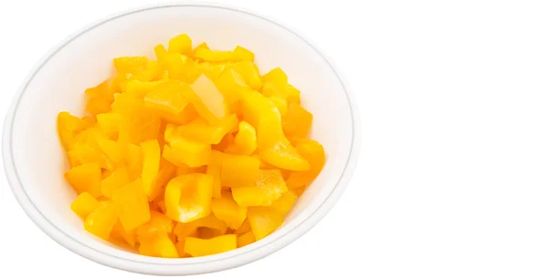 Posiekane capsicums żółty — Zdjęcie stockowe