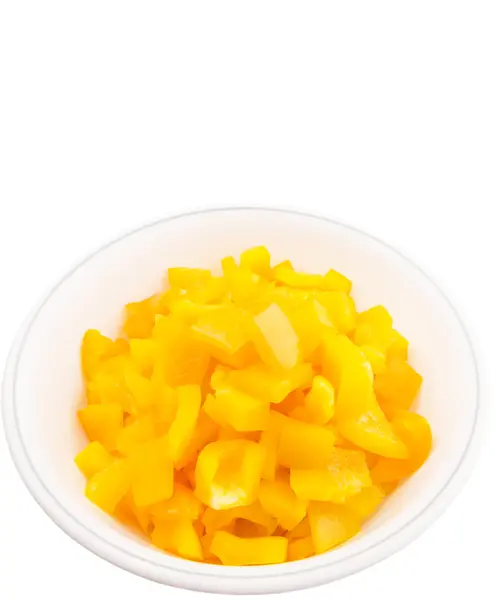 Kıyılmış sarı capsicums — Stok fotoğraf