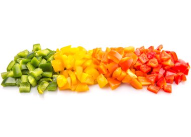 renkli biber kıyılmış