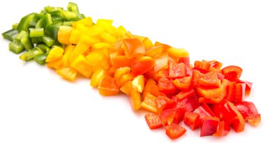 renkli biber kıyılmış