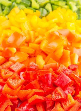 renkli capsicums görünümü kapa mix