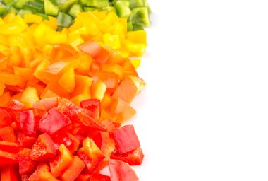 renkli biber kıyılmış