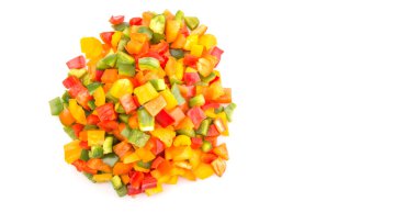 capsicums renkli mix doğranmış