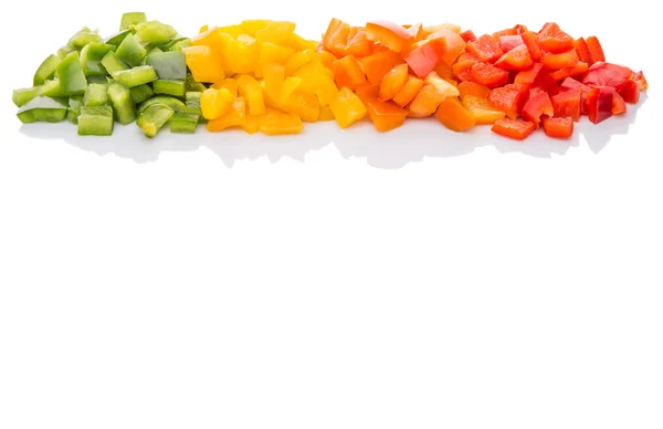 Chopped Colorful Capsicum — Stock Photo, Image