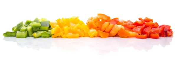 Chopped Colorful Capsicum — Stock Photo, Image