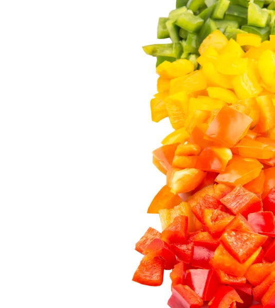 Hackad färgglada paprika — Stockfoto