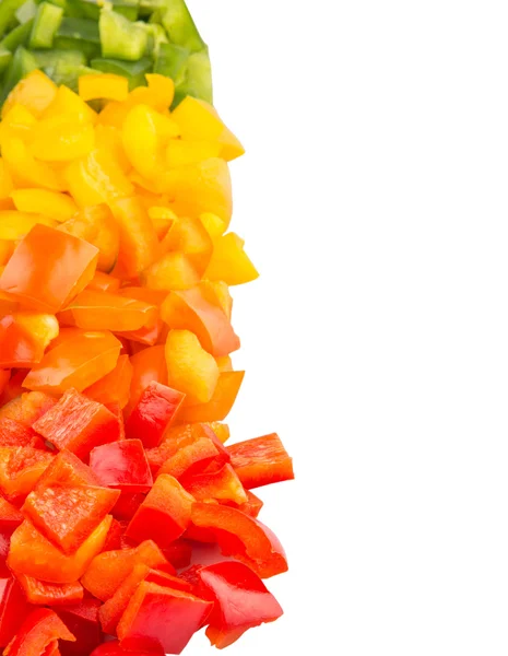 Chopped Colorful Capsicum — Stock Photo, Image