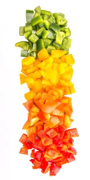 Chopped Colorful Capsicum — Stock Photo, Image