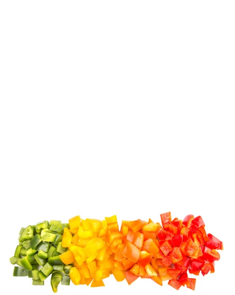 Chopped Colorful Capsicum — Stock Photo, Image