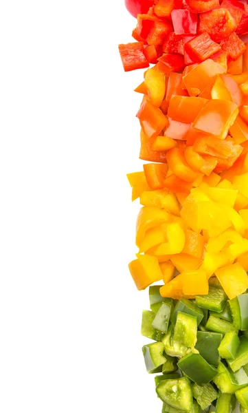 Chopped Colorful Capsicum — Stock Photo, Image