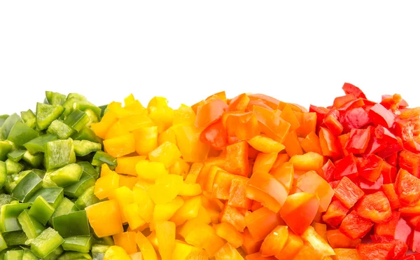 Chopped Colorful Capsicum — Stock Photo, Image