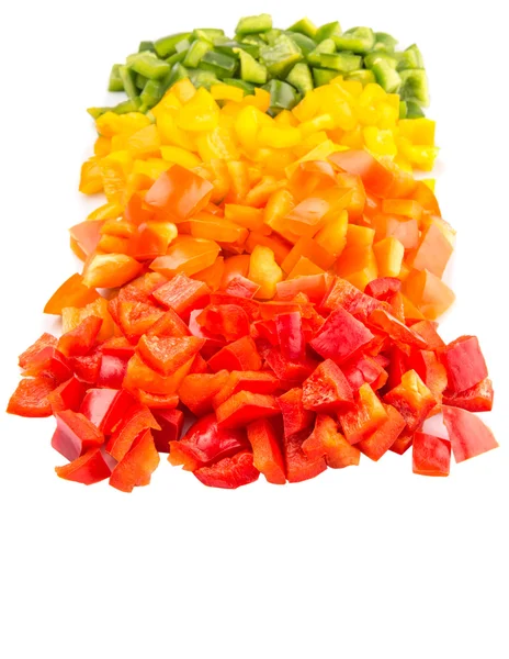 Hackad färgglada paprika — Stockfoto