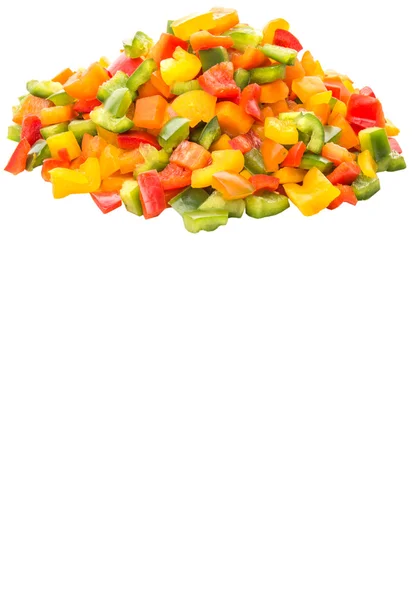 Colorful Mix Chopped Capsicums — Stock Photo, Image