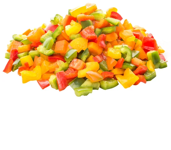 Capsicums picados de mezcla colorida — Foto de Stock