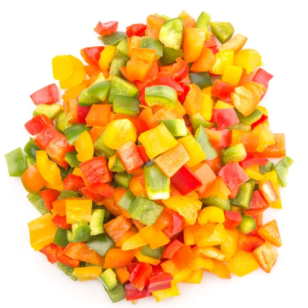 Colorful Mix Chopped Capsicums — Stock Photo, Image