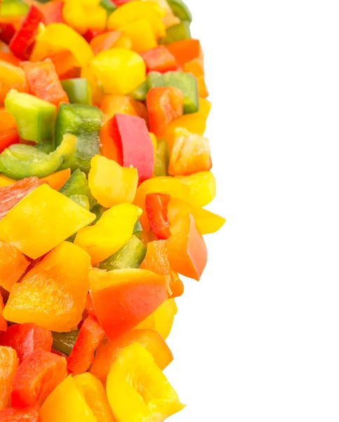 Colorful Mix Chopped Capsicums — Stock Photo, Image