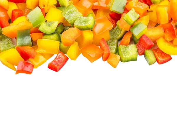 Barevný mix nakrájené papričky — Stock fotografie