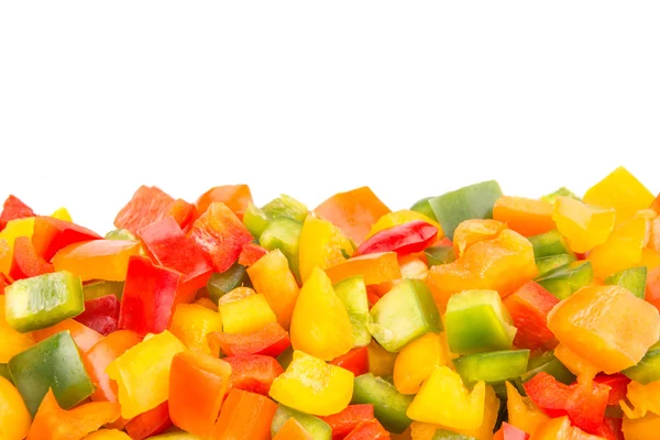 Colorful Mix Chopped Capsicums — Stock Photo, Image