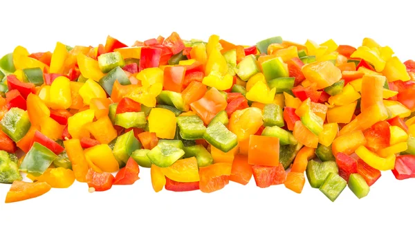 Colorful Mix Chopped Capsicums — Stock Photo, Image