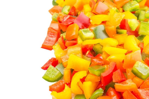 Colorful Mix Chopped Capsicums — Stock Photo, Image