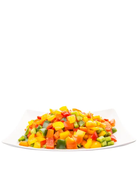 Mix barevných nakrájené papričky — Stock fotografie