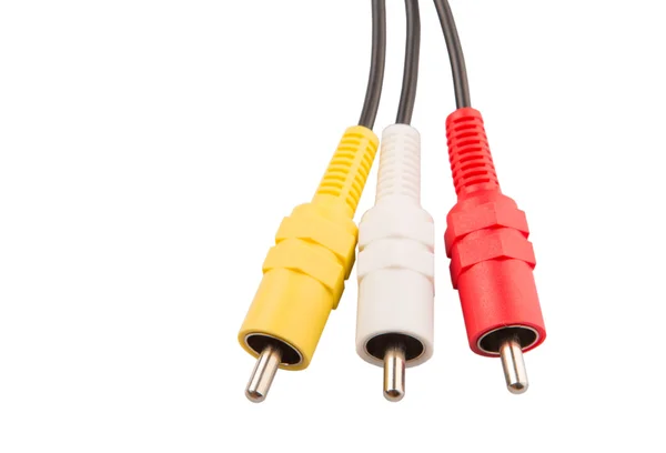 Audio Video Cinch Connector White Background — Stock Photo, Image