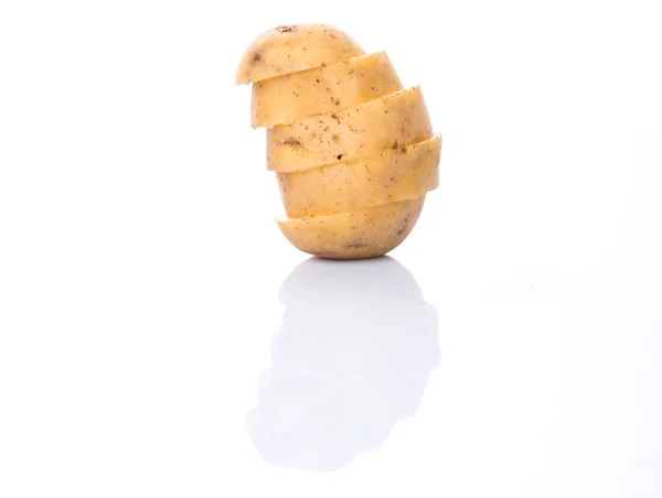 Chopped Potato White Background — Stock Photo, Image