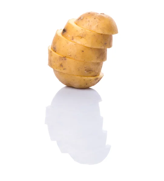 Chopped Potato White Background — Stock Photo, Image