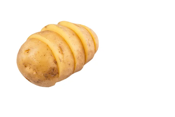 Beyaz Zemin Üzerine Doğranmış Patates — Stok fotoğraf