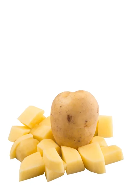 Chopped Potato White Background — Stock Photo, Image