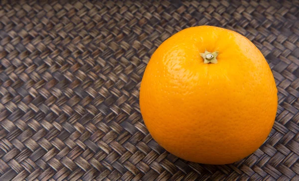 Orange Fruits Wicker Background — Stock Photo, Image