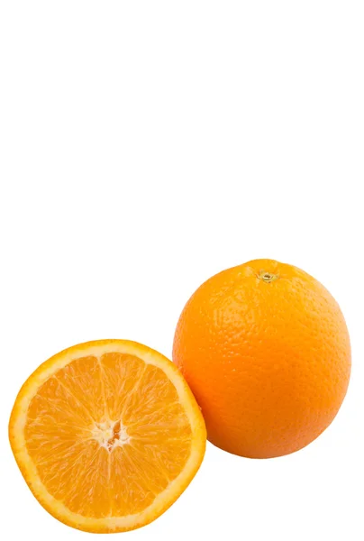 Orange Frukt Över Vit Bakgrund — Stockfoto