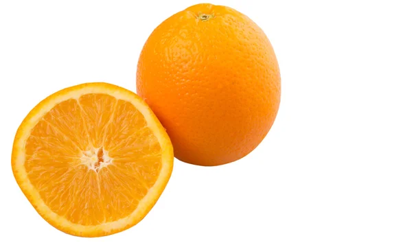 Orange Frukt Över Vit Bakgrund — Stockfoto