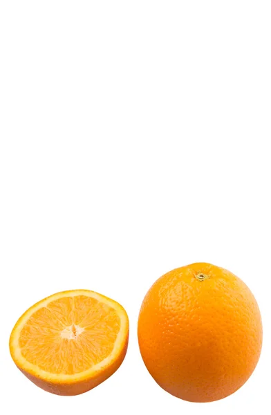Orange Frukt Över Vit Bakgrund — Stockfoto