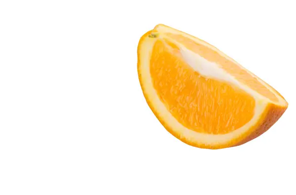 Skivor Orange Frukt Över Vit Bakgrund — Stockfoto