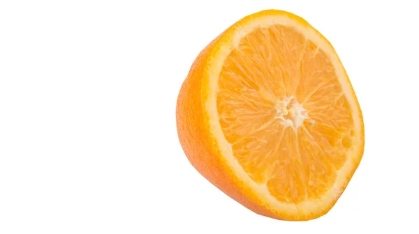 Skivor Orange Frukt Över Vit Bakgrund — Stockfoto