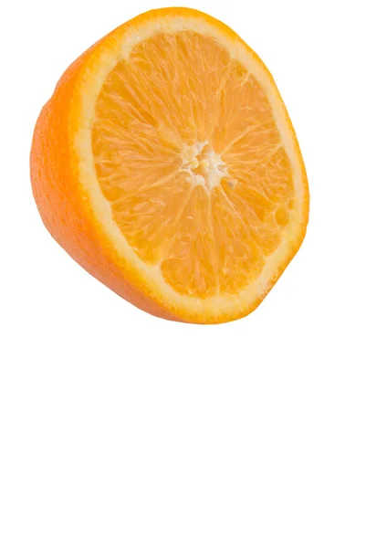 Skivor Orange Frukt Över Vit Bakgrund — Stockfoto