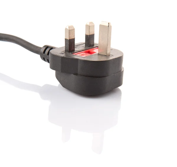 British Standard Three Pin AC Power Plugs — Stock Photo, Image