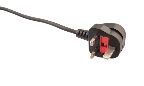 British Standard Three Pin AC Power Plugs — Stock Photo, Image