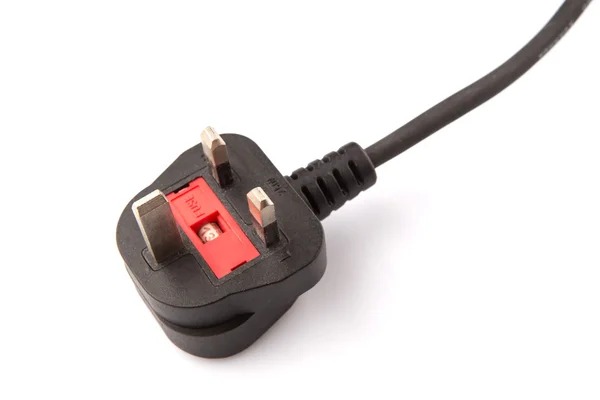 British Standard Three Pin AC Power Plugs — Stock Photo, Image