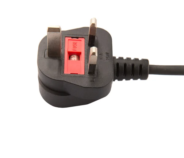 British Standard Three Pin AC Power Plugs — Stock Photo, Image