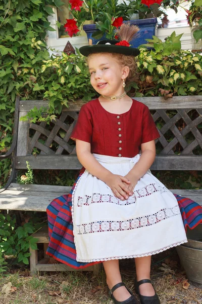 Beautiful little Bavarian girl — Stock Photo, Image