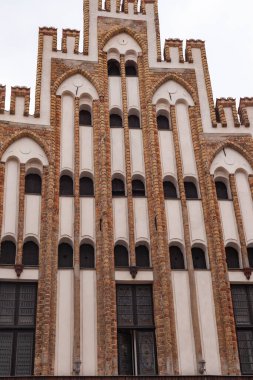 Hanseatic şehri Rostock 'un tarihi binası..