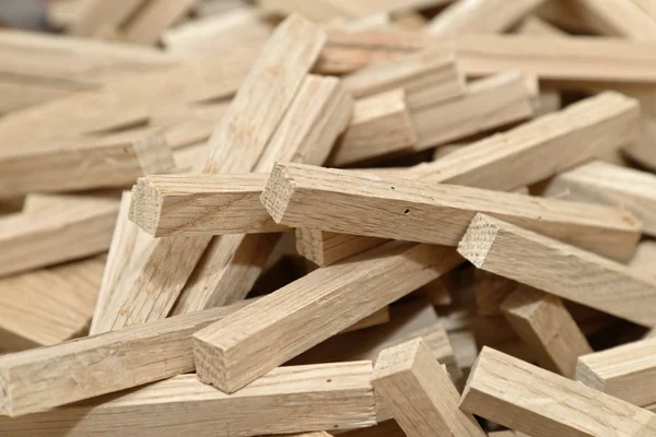 Wooden blocks with selected focus filling frame — Stock Photo, Image